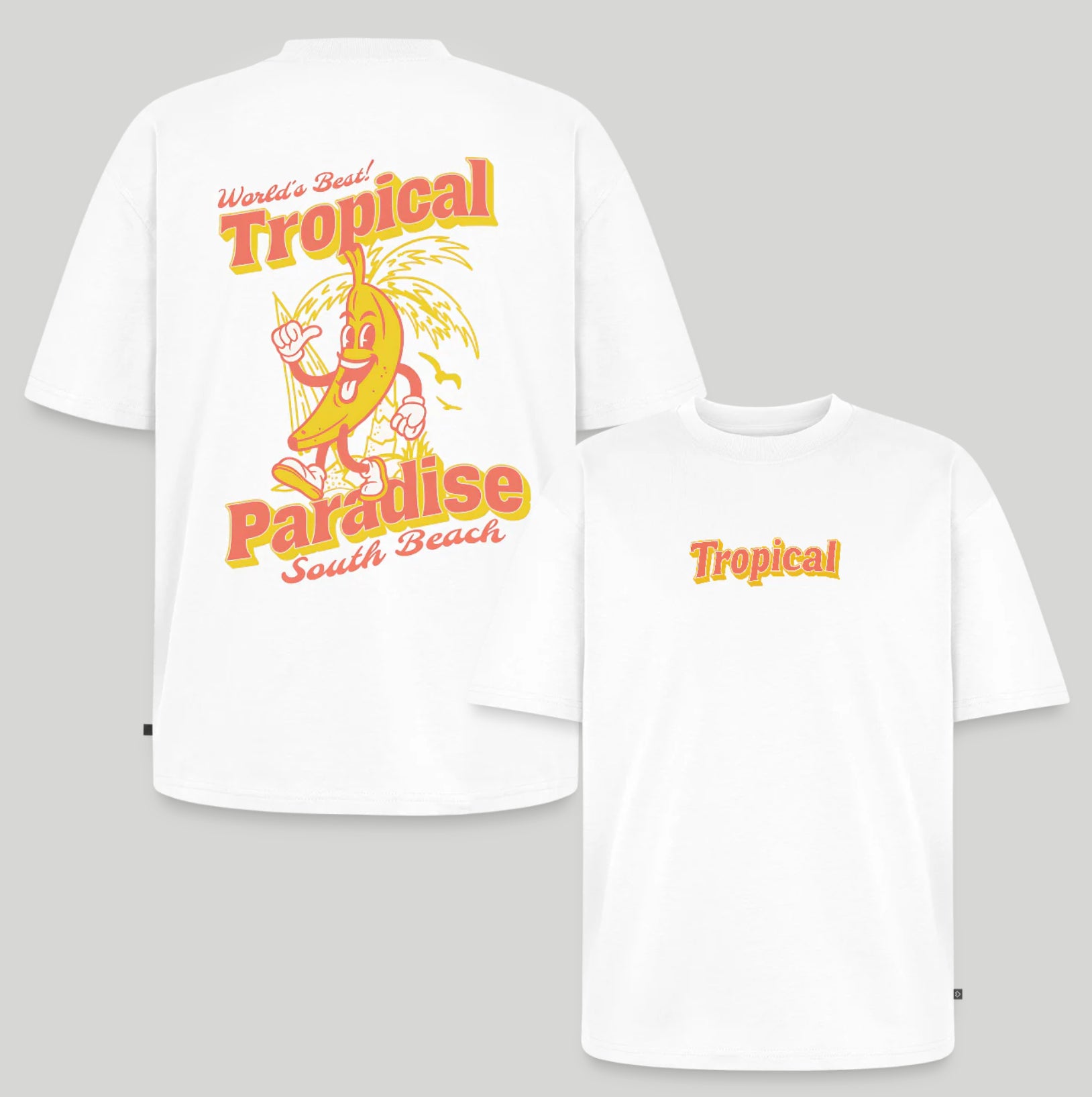 Tropical Unisex Oversized Organic T-Shirt