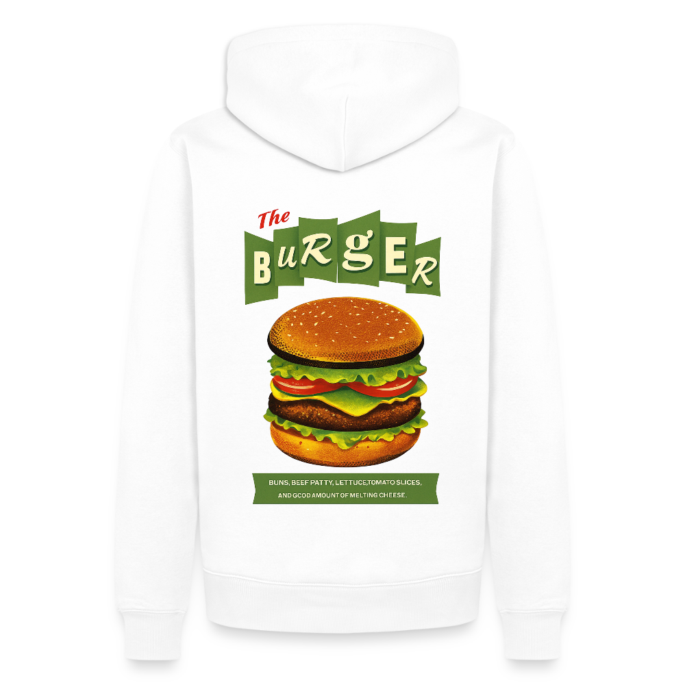 Burger Unisex Premium Hoodie - Weiß
