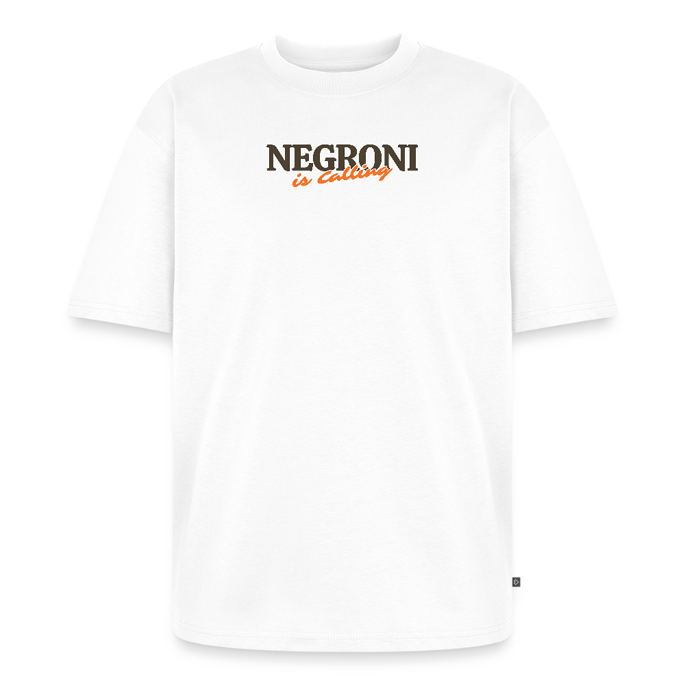 Negroni Unisex Oversized Organic T-Shirt - white