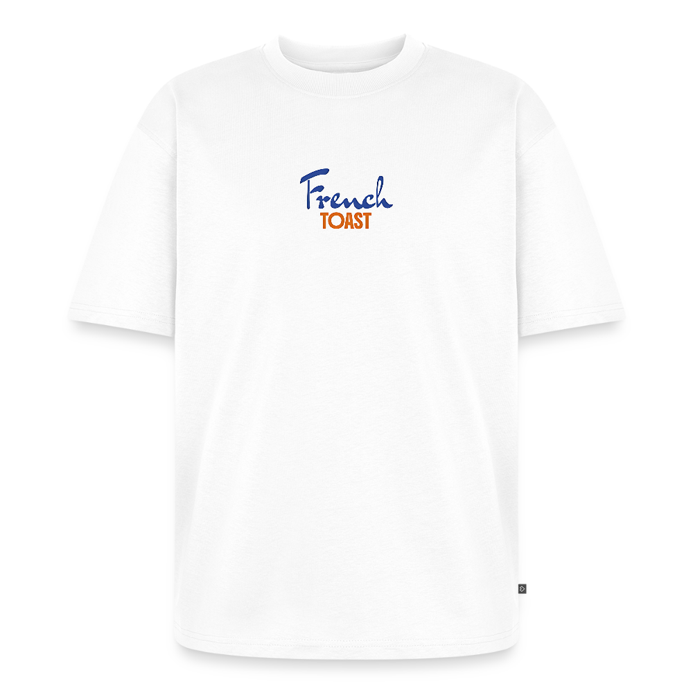 French Toast  Unisex Oversized Organic T-Shirt - white