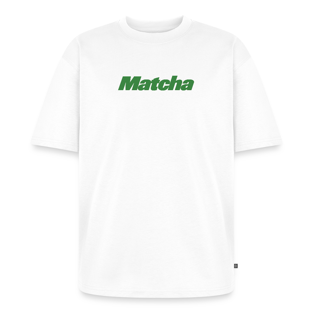 Matcha Unisex Oversized Organic T-Shirt - white