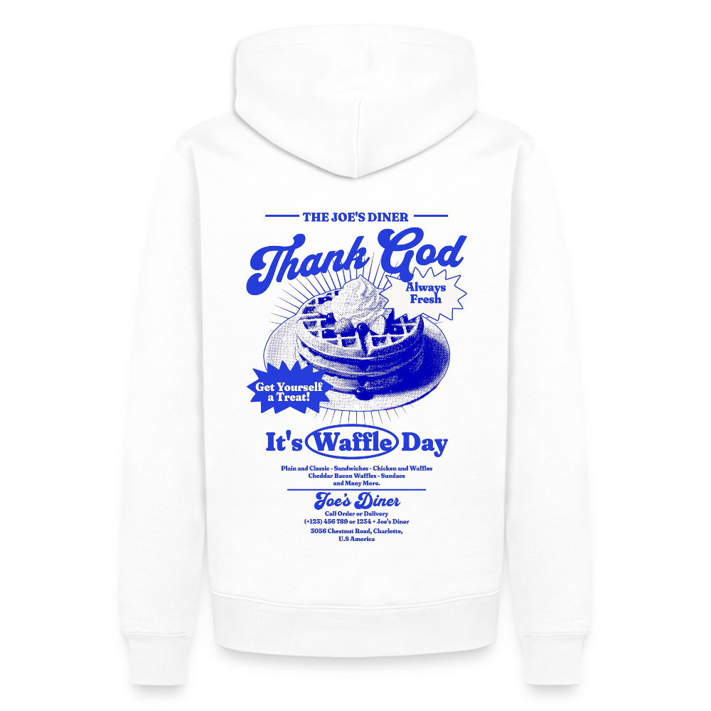 Waffle Day Unisex Premium Hoodie - Weiß