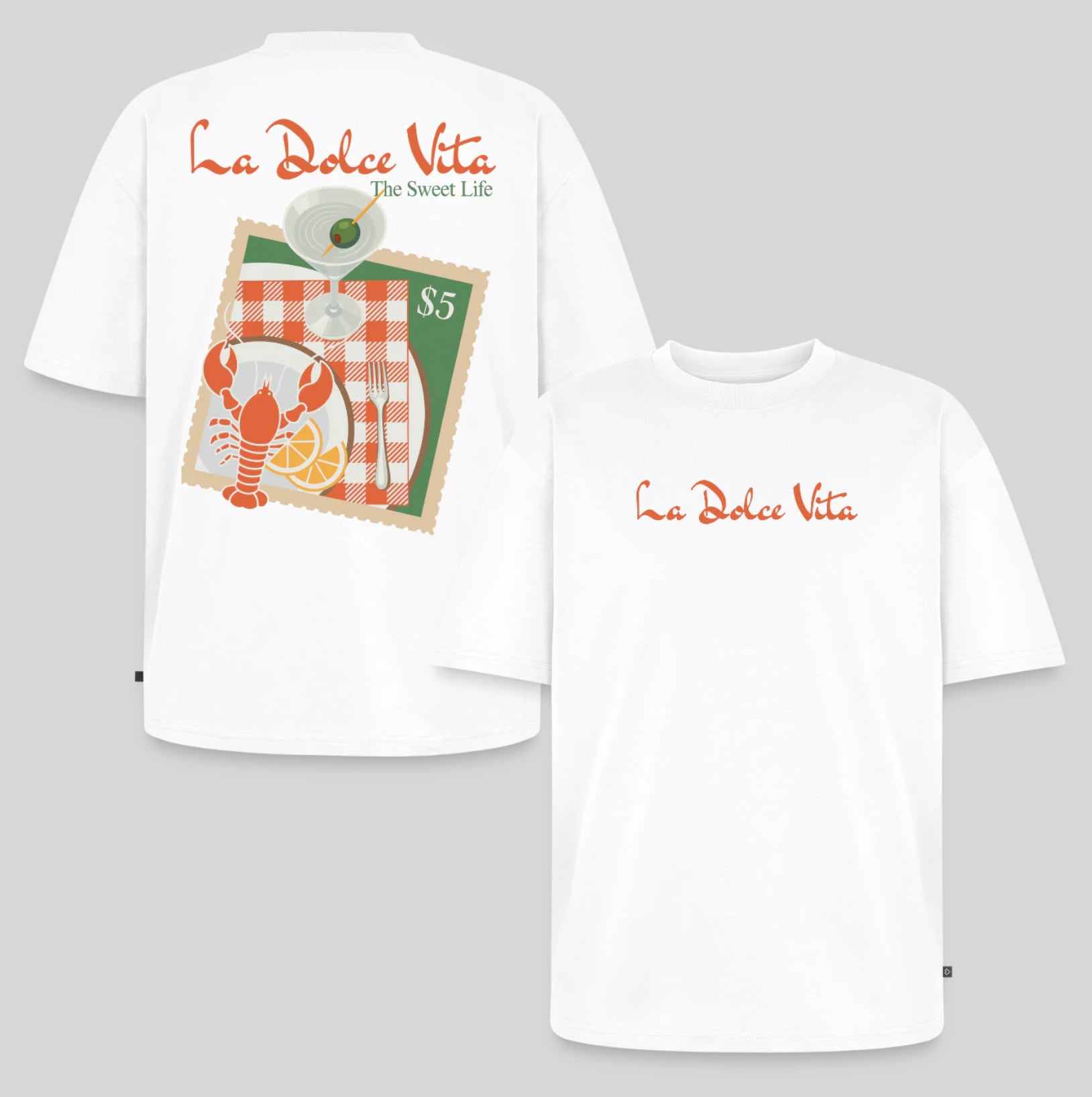 la Dolce Vita Unisex Oversized Organic T-Shirt