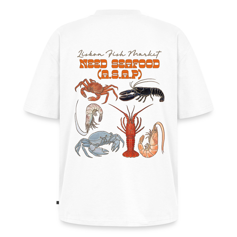 Seafood  Unisex Oversized Organic T-Shirt - white