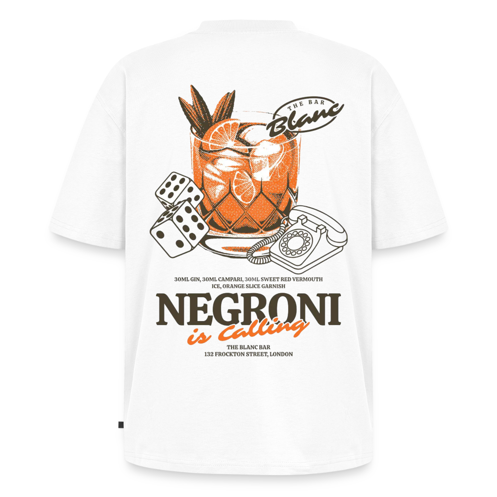 Negroni Unisex Oversized Organic T-Shirt - white