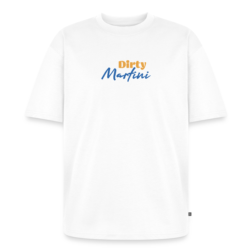 Dirty Martini Unisex Oversized Organic T-Shirt - white