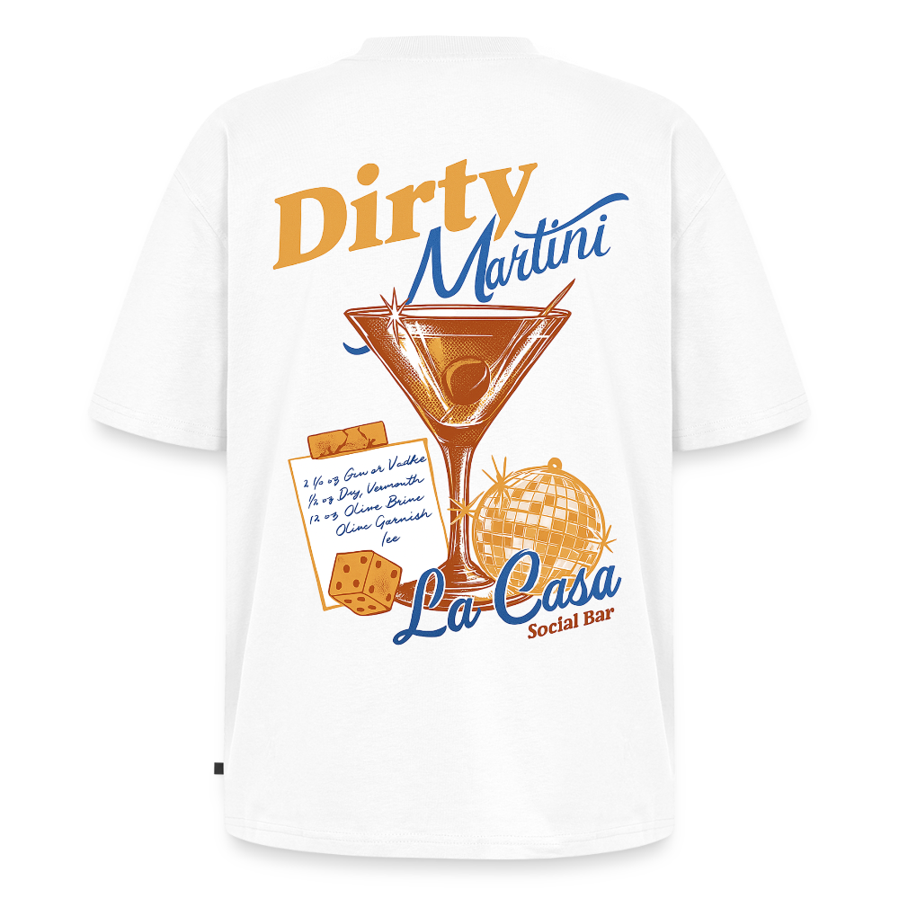 Dirty Martini Unisex Oversized Organic T-Shirt - white