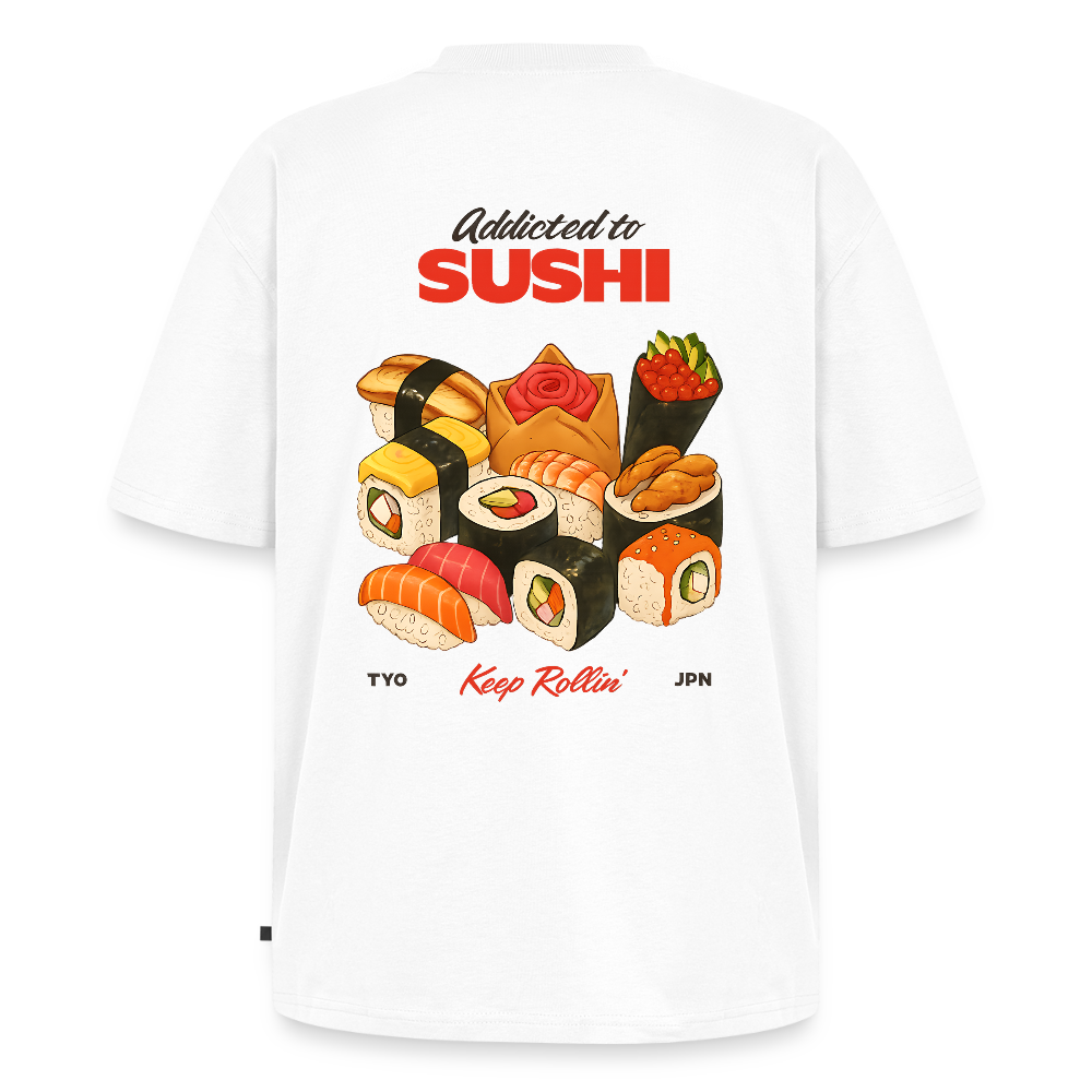 Sushi  Unisex Oversized Organic T-Shirt - white