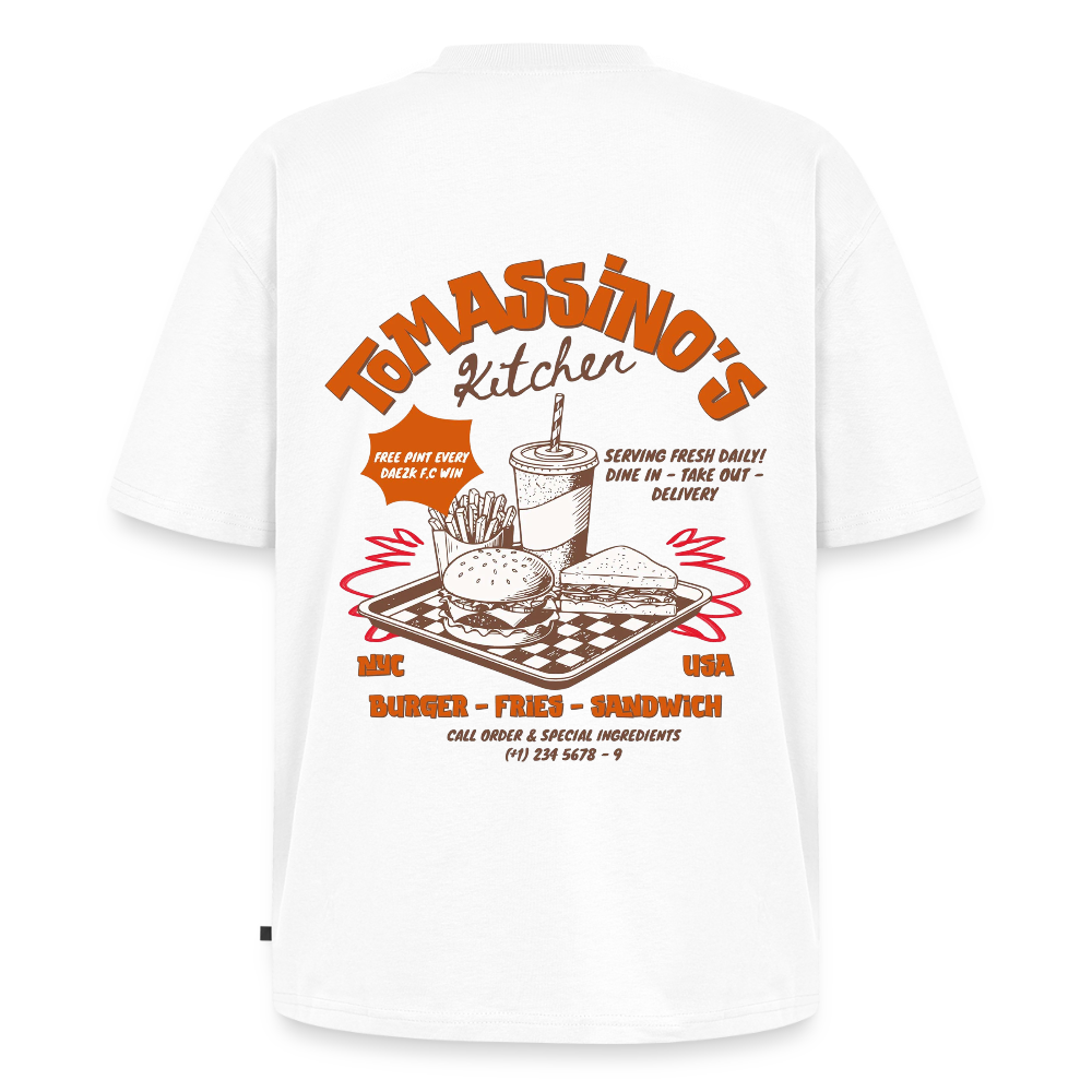 Bzrger Fries  Unisex Oversized Organic T-Shirt - white