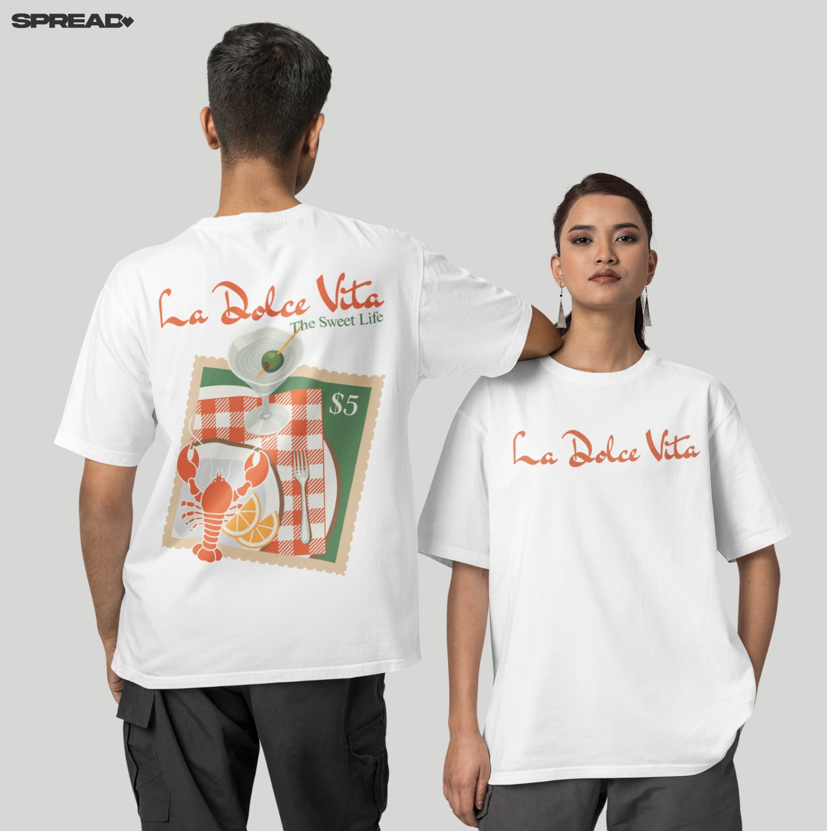 la Dolce Vita Unisex Oversized Organic T-Shirt