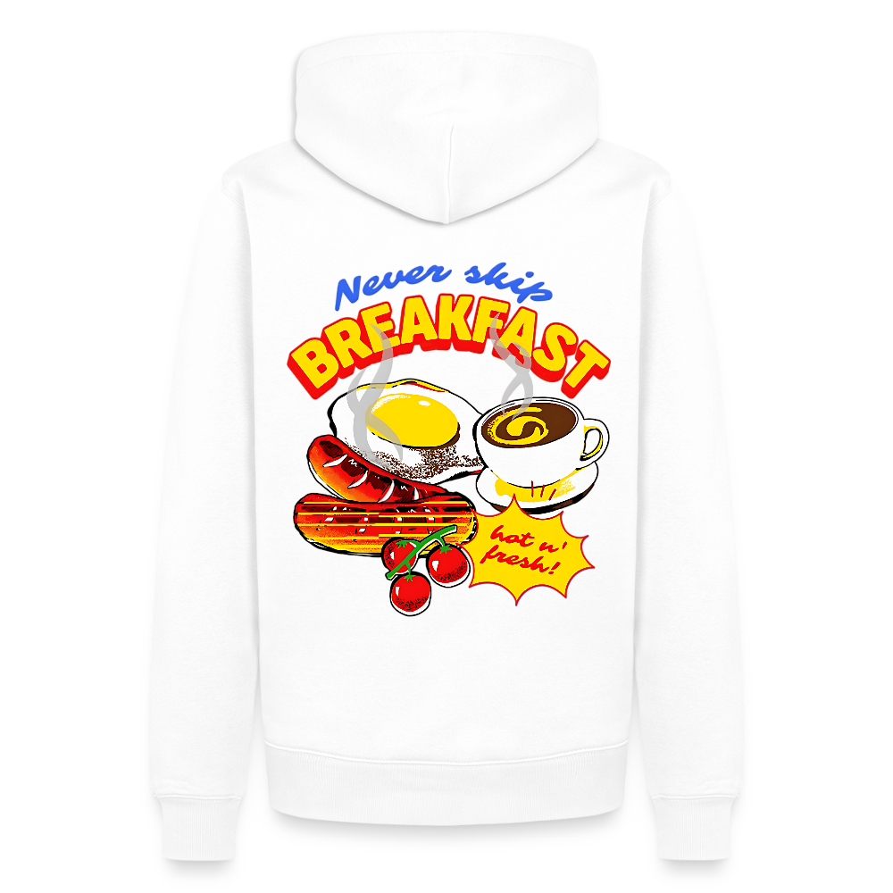 Never Skip Unisex Premium Hoodie - Weiß