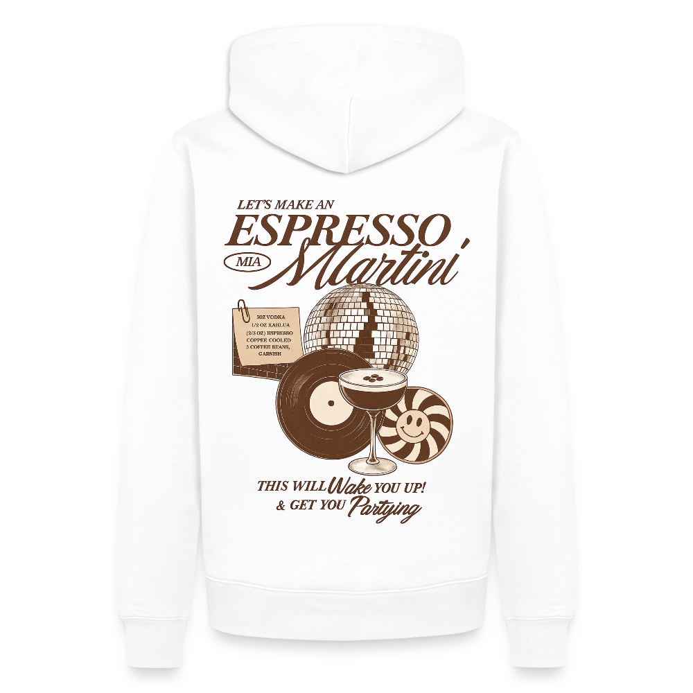 Espresso Unisex Premium Hoodie - Weiß