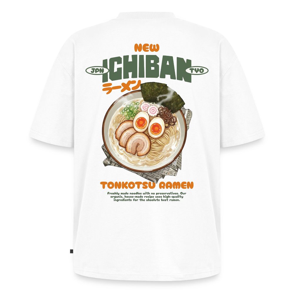 Ichiban Unisex Oversized Organic T-Shirt - white
