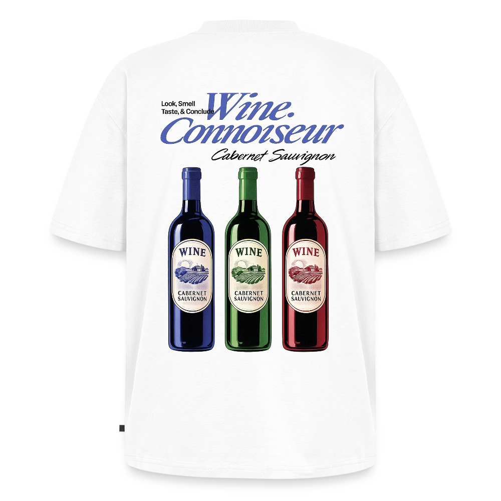 Cabernet Unisex Oversized Organic T-Shirt - white
