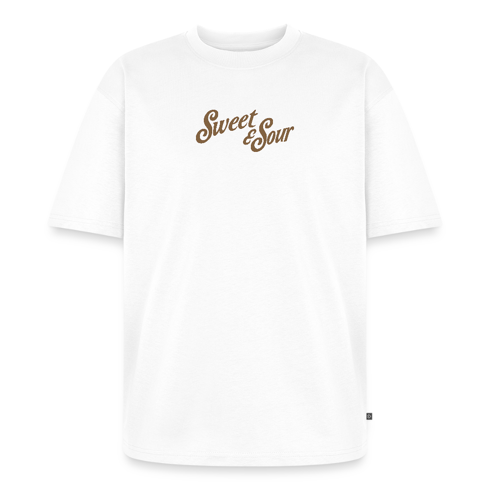 Sweet & Sour Unisex Oversized Organic T-Shirt - white