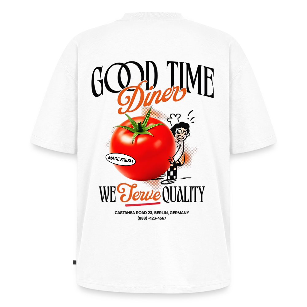 Good Time Unisex Oversized Organic T-Shirt - white