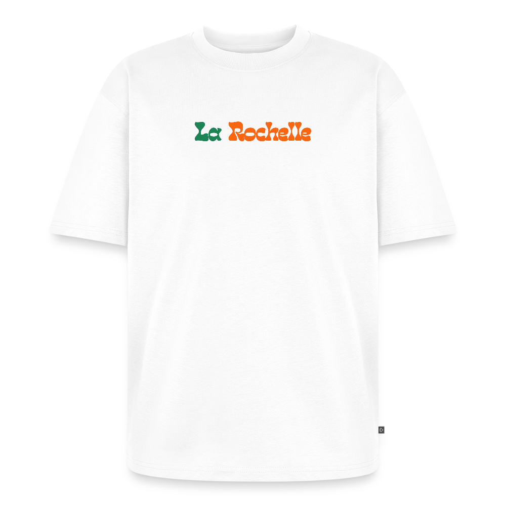 la Rochelle Unisex Oversized Organic T-Shirt - white