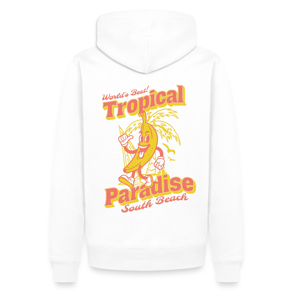 Tropical Unisex Premium Hoodie - Weiß