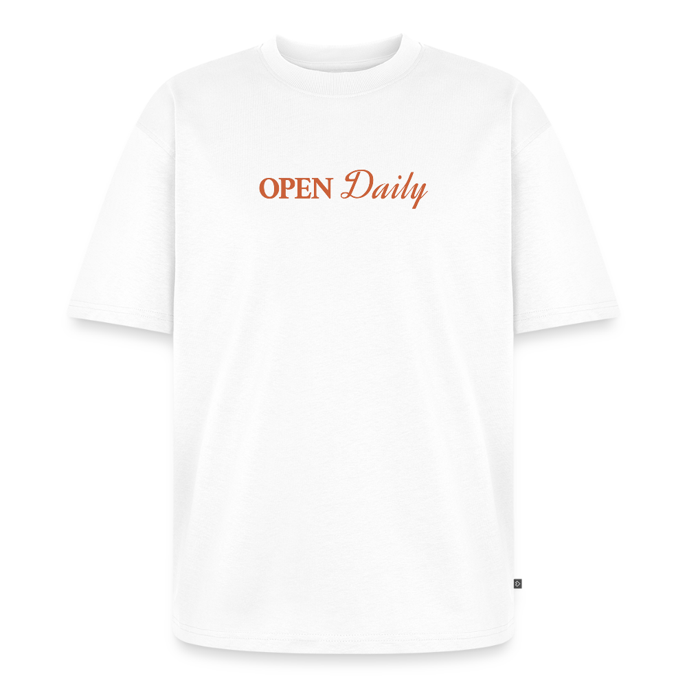 Noahs Diner  Unisex Oversized Organic T-Shirt - white