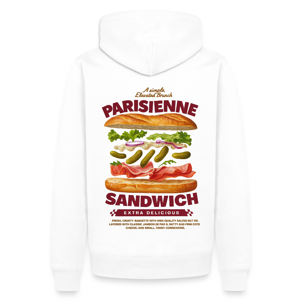 Parisienne Unisex Premium Hoodie - Weiß