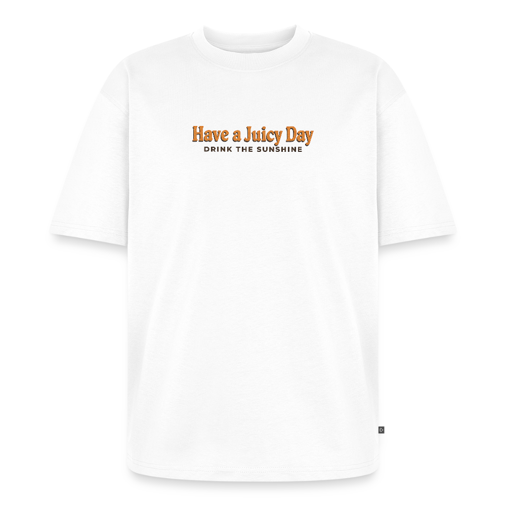 Juicy Day Unisex Oversized Organic T-Shirt - white