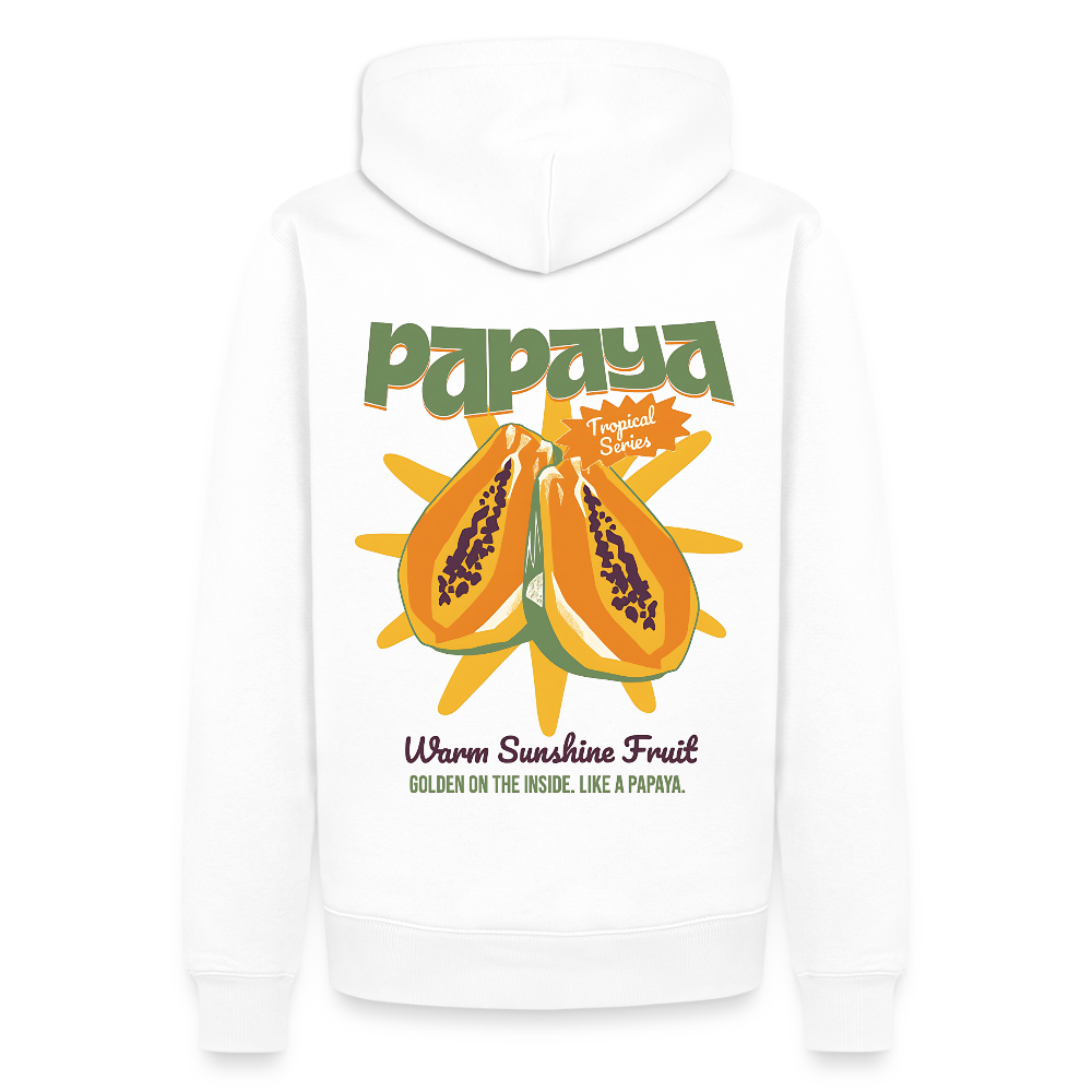 Papaya Unisex Premium Hoodie - Weiß