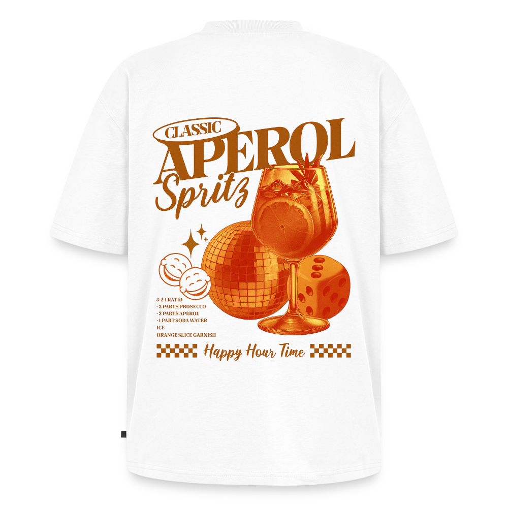 Aperol Spritz  Unisex Oversized Organic T-Shirt - white