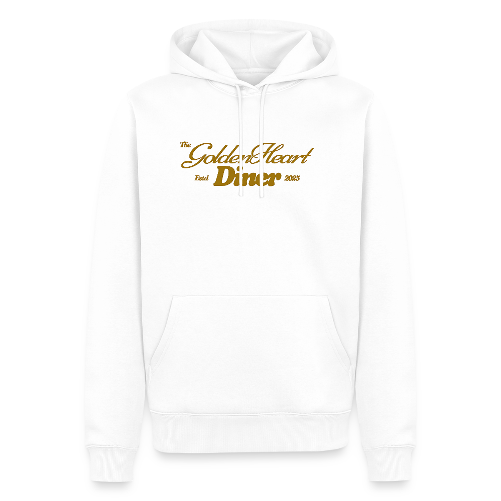 Golden Heart Diner Unisex Premium Hoodie - Weiß