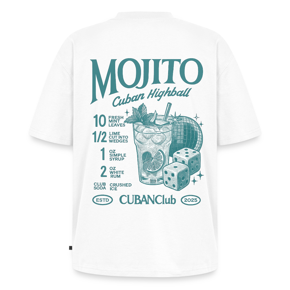 Mojito Unisex Oversized Organic T-Shirt - white