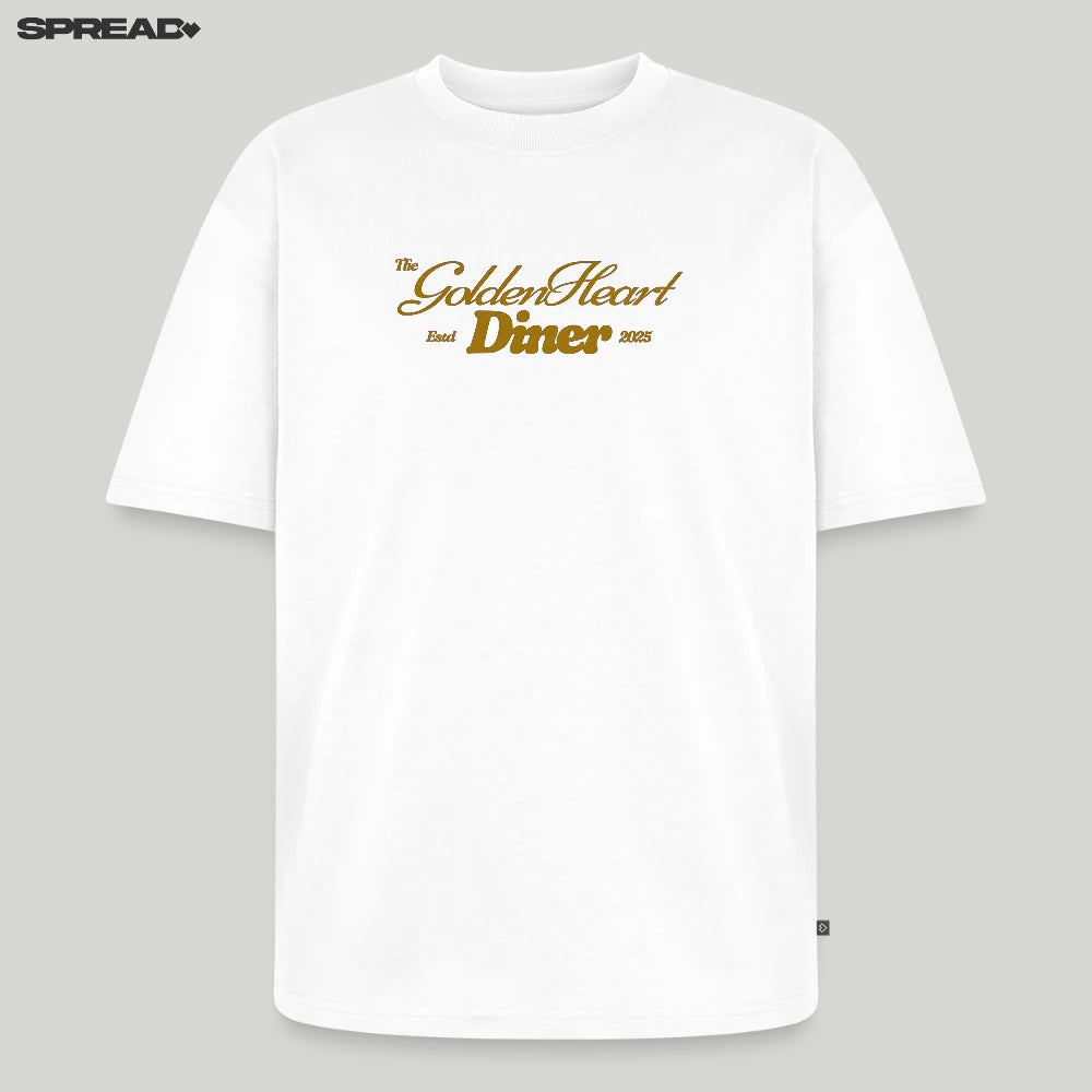 Golden Heart Diner Unisex Oversized Organic T-Shirt